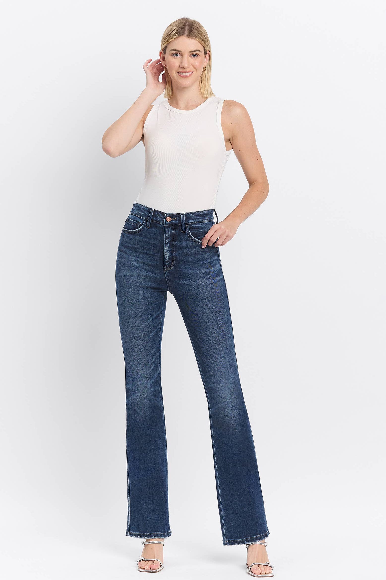 Tummy Control Super High Bootcut Jeans - LV31