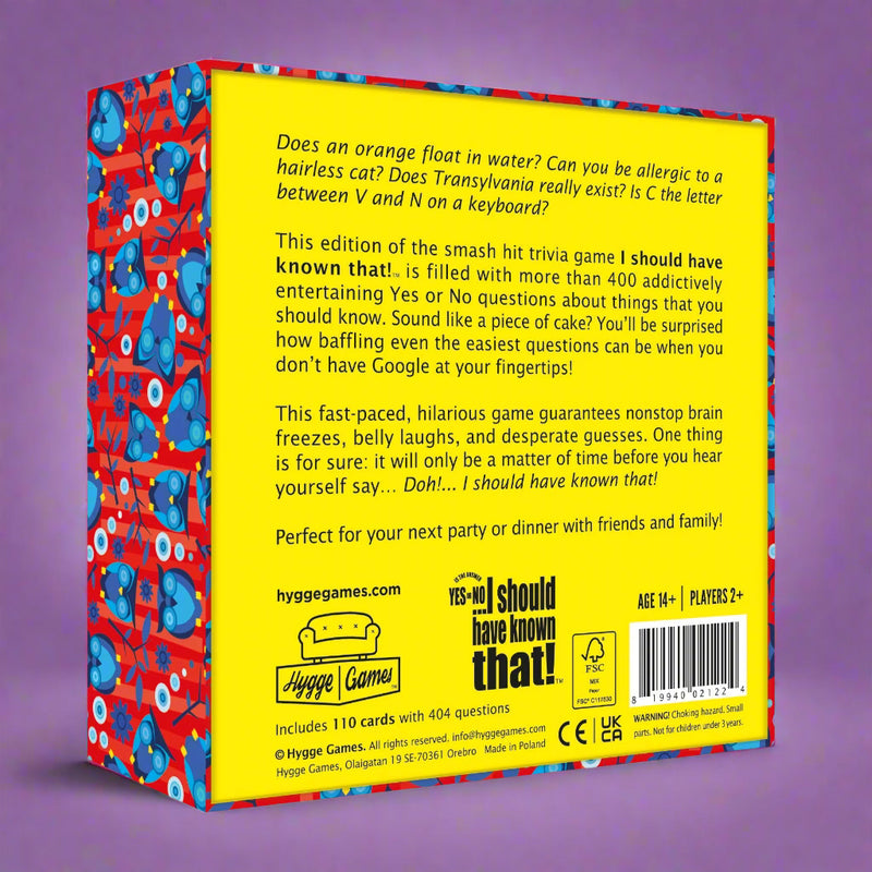 Card Game - I Should Have Known That! - Yes Or No Edition
