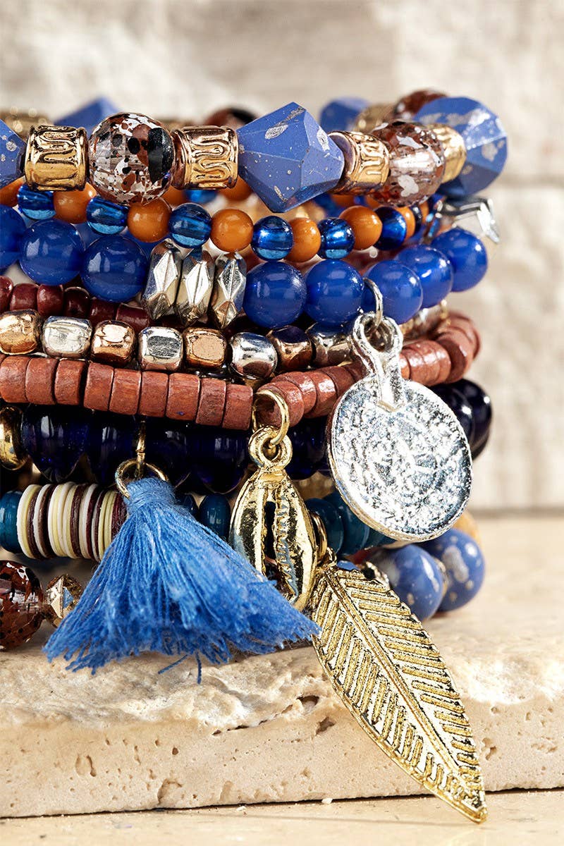 10 Layered Stackable Bracelet - Aruba