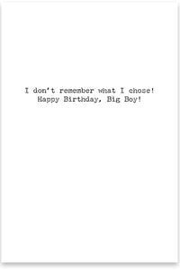 Given A Choice Greeting Card