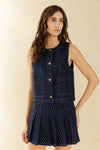 Denim Dot Vest