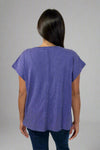 Pocket Boxy Washed Tee - Dusty Indigo