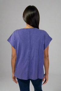 Pocket Boxy Washed Tee - Dusty Indigo