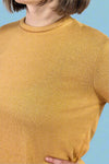 Ribbed Relaxed Fit Top Dijon