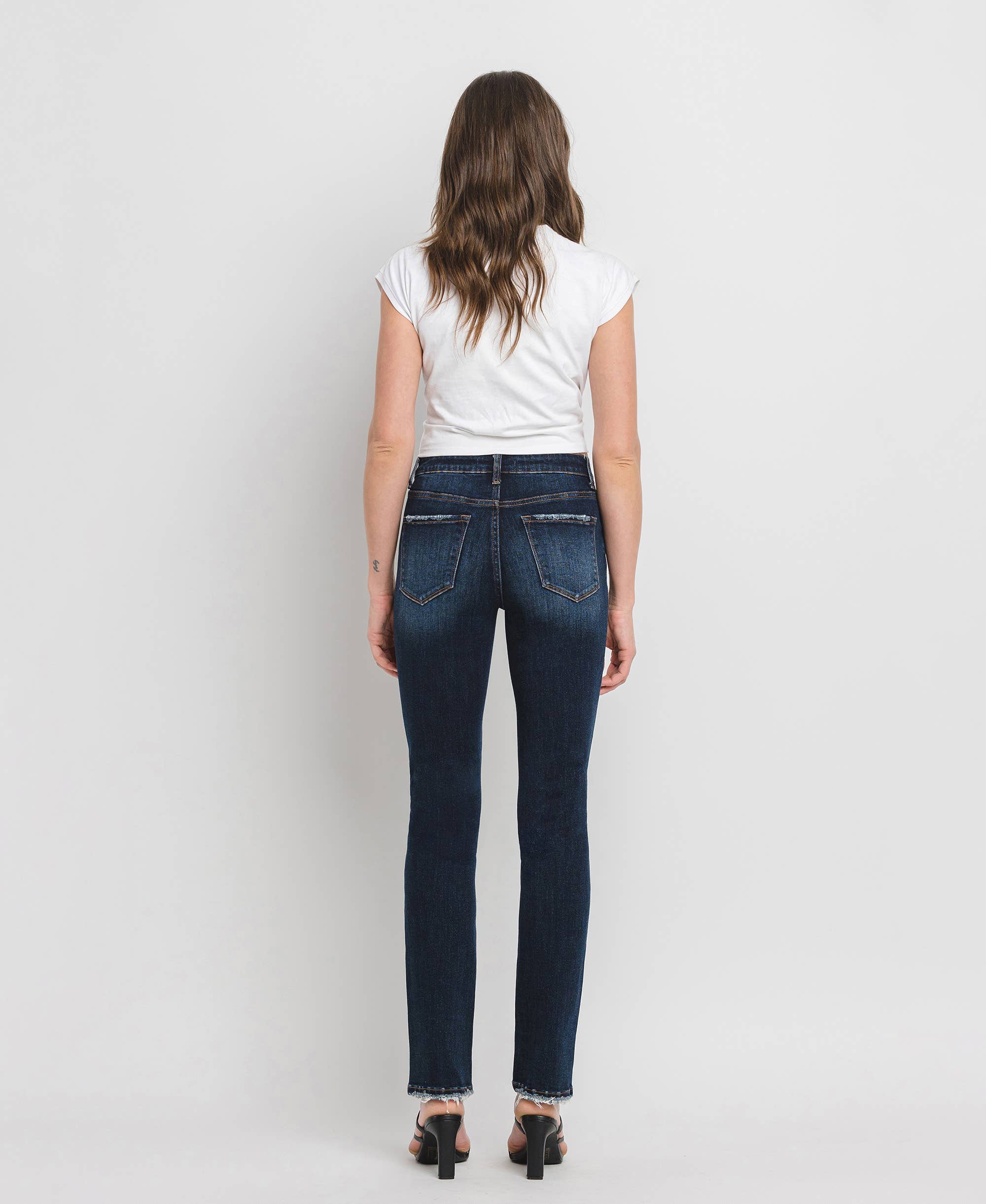 High Rise Long Slim Straight Jeans LV39