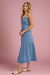 Button Down Denim Dress - Light Wash