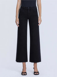 HR Raw Hem Crop Wide Leg Jeans LV30