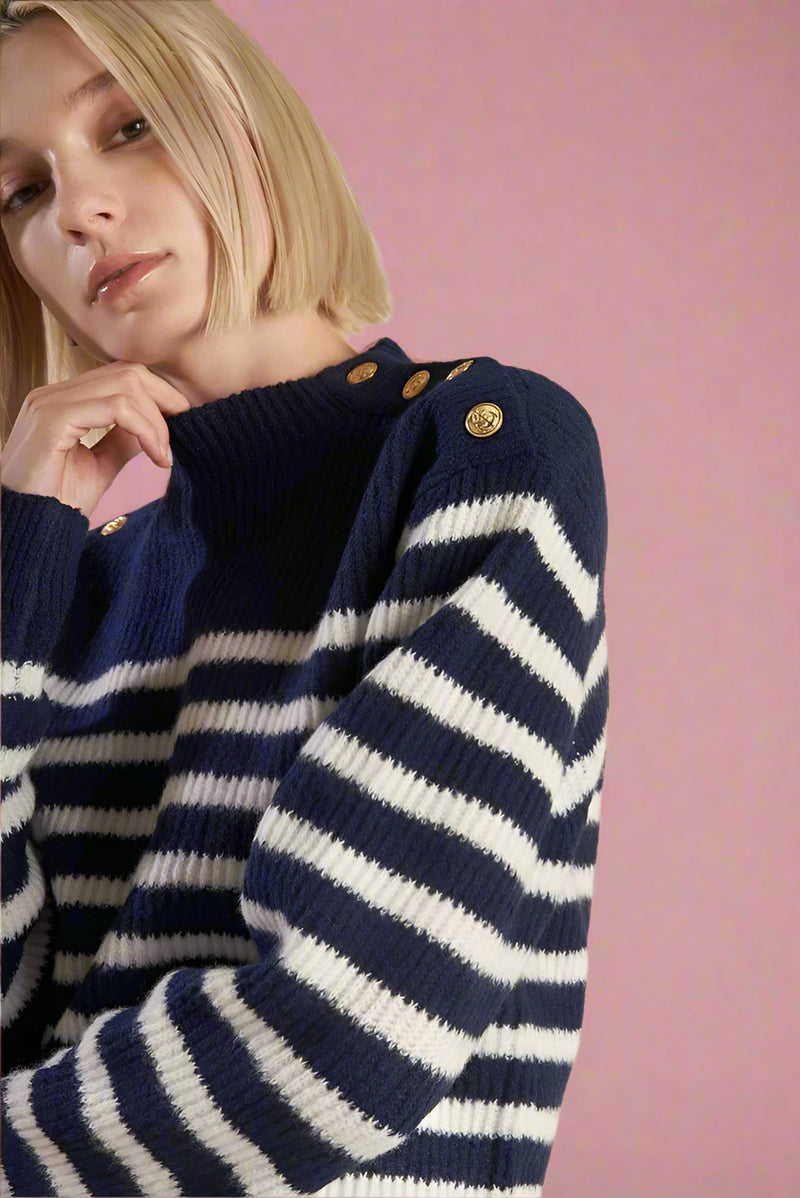 Pullover Navy Striped Sweater