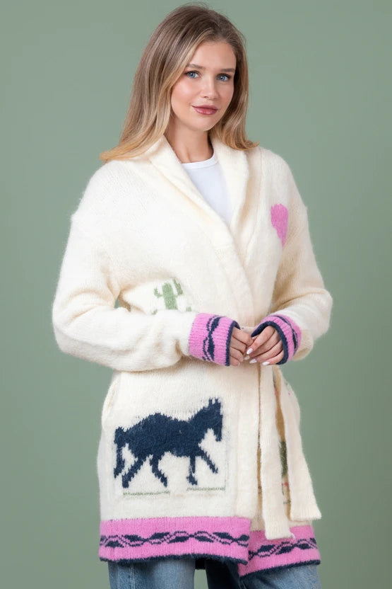 Robe Horse Sweater - Cream