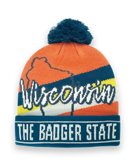 Wisconsin Knit Beanie Winter Hat Pom Pom