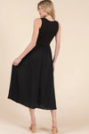 Sleeveless Midi Dress - Black