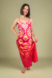 Printed Slip Dress - Pink