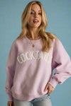Cocktails Sweatshirt Pink