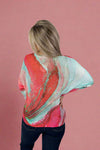 Tie-Dye Round Knit Long Sleeve - Aqua