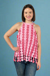 Circle Dot Halter Top - Blush
