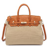 Bertha Straw & Woven Satchel Bag