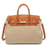 Bertha Straw & Woven Satchel Bag