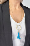 Ellaria Tassel Necklace Turquoise