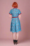 Betty Cherry Dress - Blue