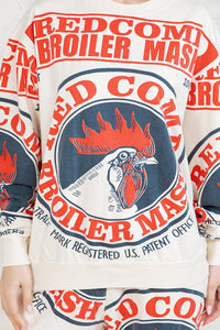 Bold Graphic Cotton Sweatshirt - Rooster