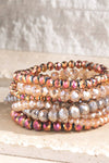 Glass Bead 9 Set Bracelet - Golden Girl