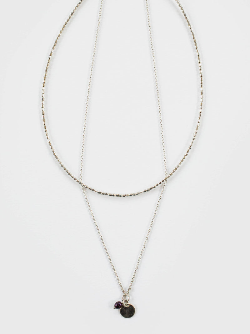 Talisman Layered Necklace Silver