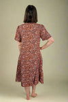 Round Neck Midi Dress - Clay