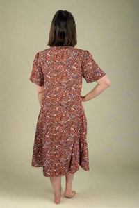 Round Neck Midi Dress - Clay