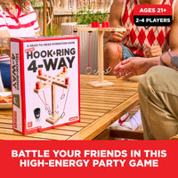 Buzzed 4-Way Hook & Ring Drinking Game Ages 21+