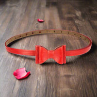 Retro Bow Belt - Red