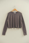 Crew Neck Cozy Sweatshirt - Chocolate