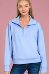 Scuba Half Zip Pullover - Spring Blue