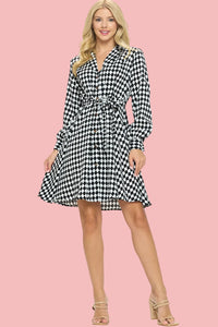 Checkered Button Down Dress