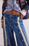 Stylish Retro Slit Wide-Leg Jeans