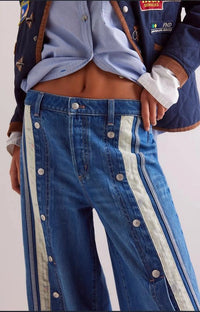 Stylish Retro Slit Wide-Leg Jeans
