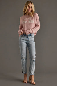 Wine Weather Sweater - Pink