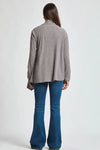 Wrap Top Button Front - Charcoal