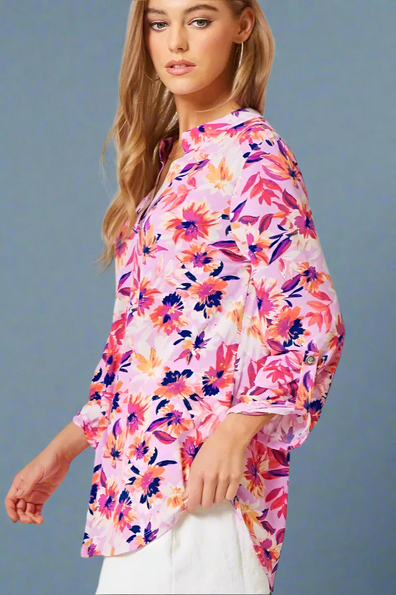 Lizzy Top - Lavender Multi