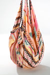 Hand Block Boho Bag - Coral Multi