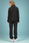 Hamptons Quarter Zip Top - Black