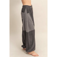 Contrasting High-Waist Sweatpants