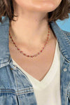 Evil Eye Beaded Necklace - Red
