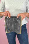 Karen Kiss Lock Clutch - Tweed