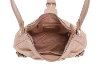 Grunge Buckle Baguette Shoulder Bag - Taupe