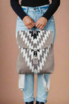 Taupe, Cream & Black Aztec Backpack