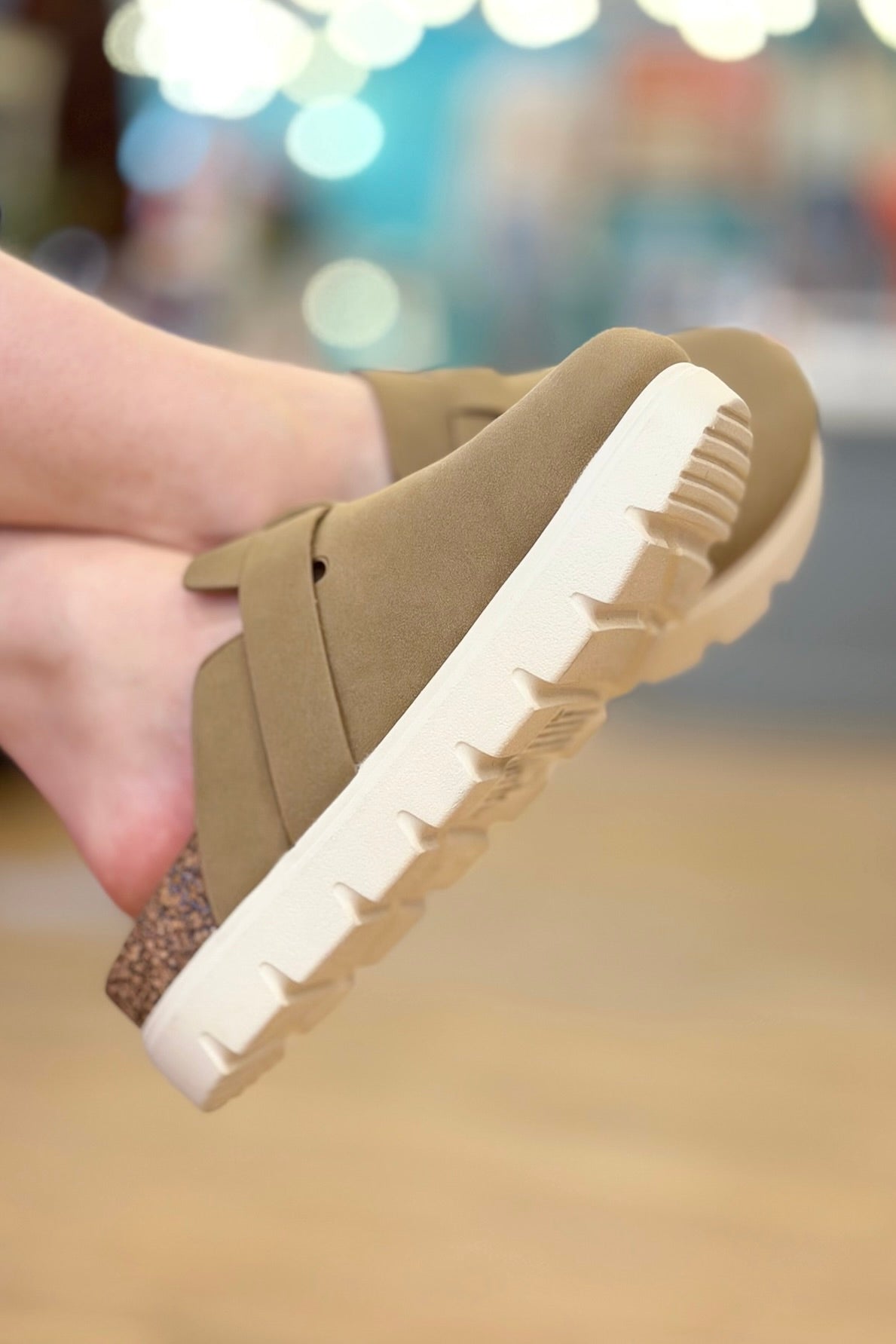 Chunky Lug Sole Clog - Dark Taupe