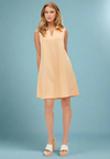 Cruise Split Neck Collar Dress - Apricot