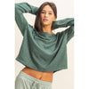 Crew Neck Cozy Sweatshirt - Green