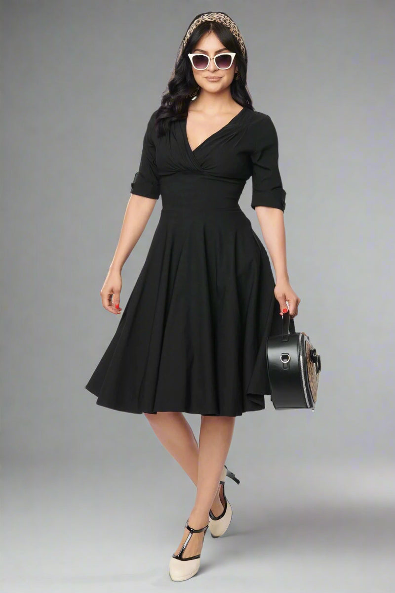 Delores Swing Dress - Black