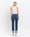 Mid Rise Cuffed Slim Straight Jeans L7